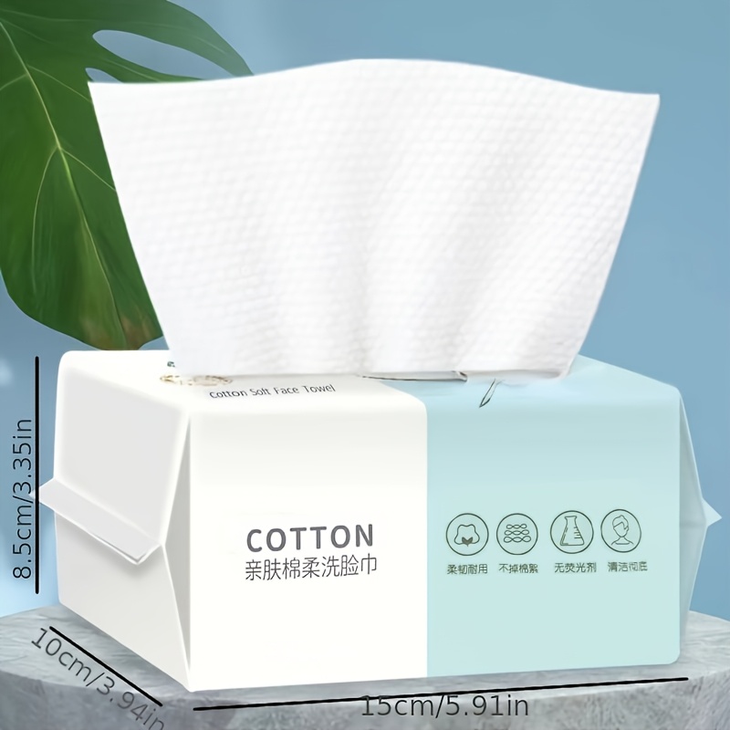 100pcs Pattern Disposable Face Towel 100%cotton Tissue Soft Facial Cleansing Reusable Wet And Dry Makeup Non Woven Towel