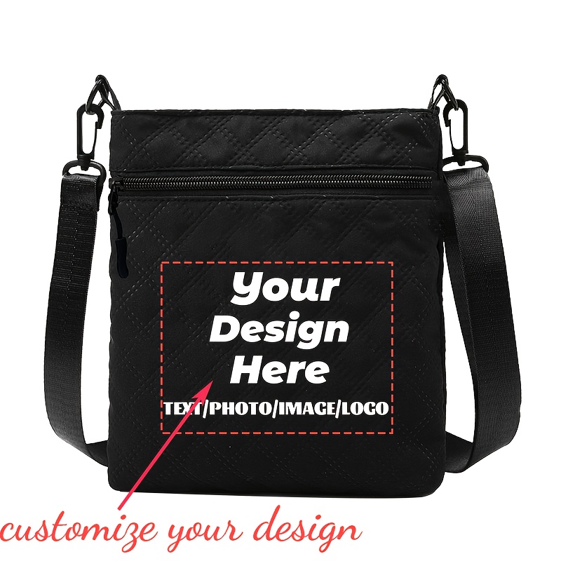 TEMU [Personalizado] Lingge Bag de Especial, Regalo Personalizado, Tu Diseño/Tipo/Foto/Imagen/Logo Impreso Bolso Bandolera, Bolso para Teléfono de