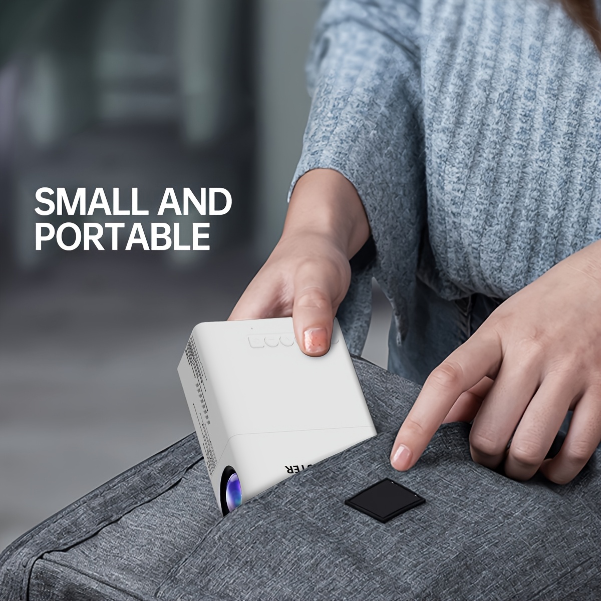 Ultra Compact Projector, Local 240P Video Decoding, Fast Focusing for Sharp Images, Trapezoidal Correction And 180 Degree Rotation, USB And Memory Card Support, Built-In Speaker, Ideal for Travel