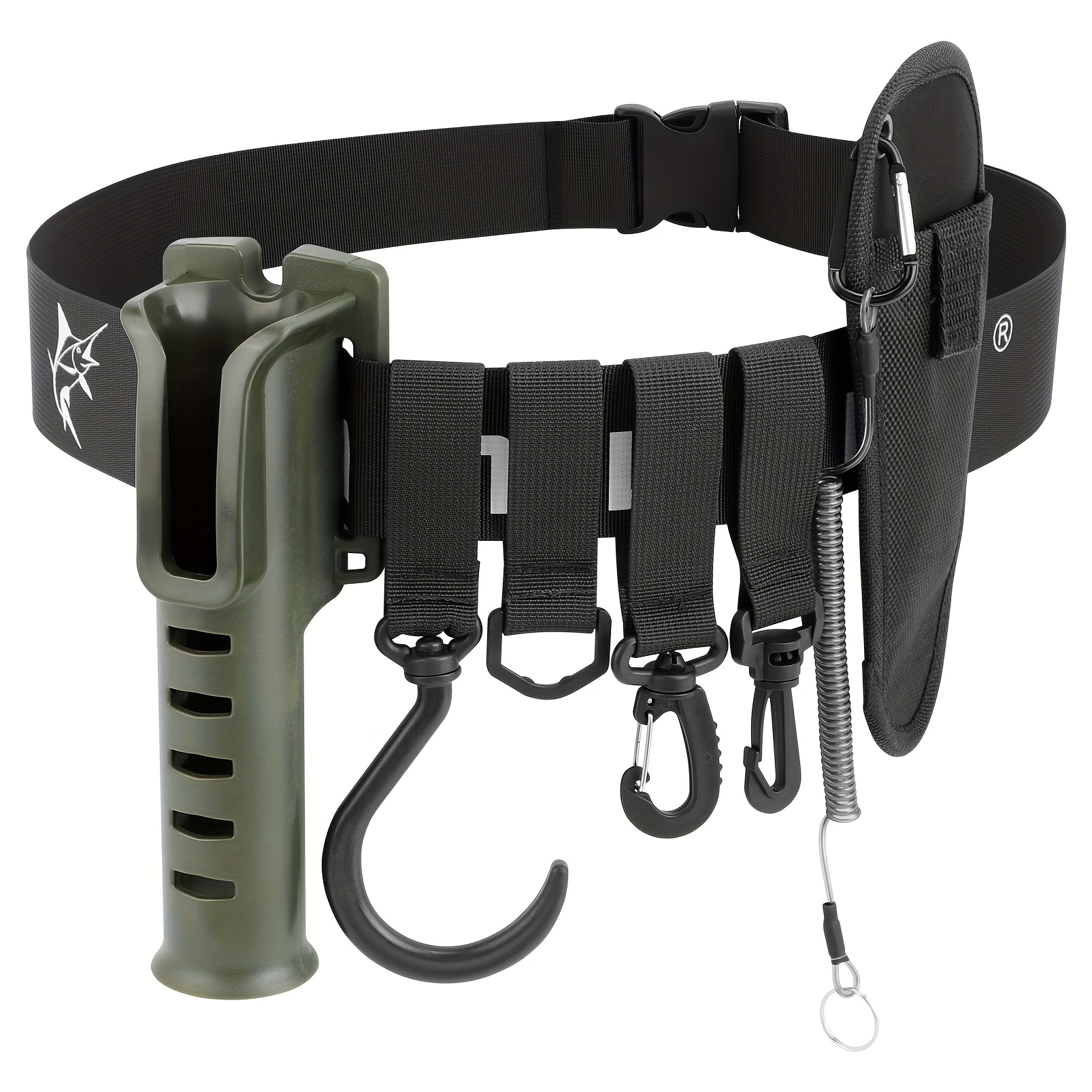 Fishing Rod Belt Adjustable Fishing Fighting Belt - Waist Rod Holder &  Support Strap For Boat & Rock Fishing Adjustable Waist Rod Holder