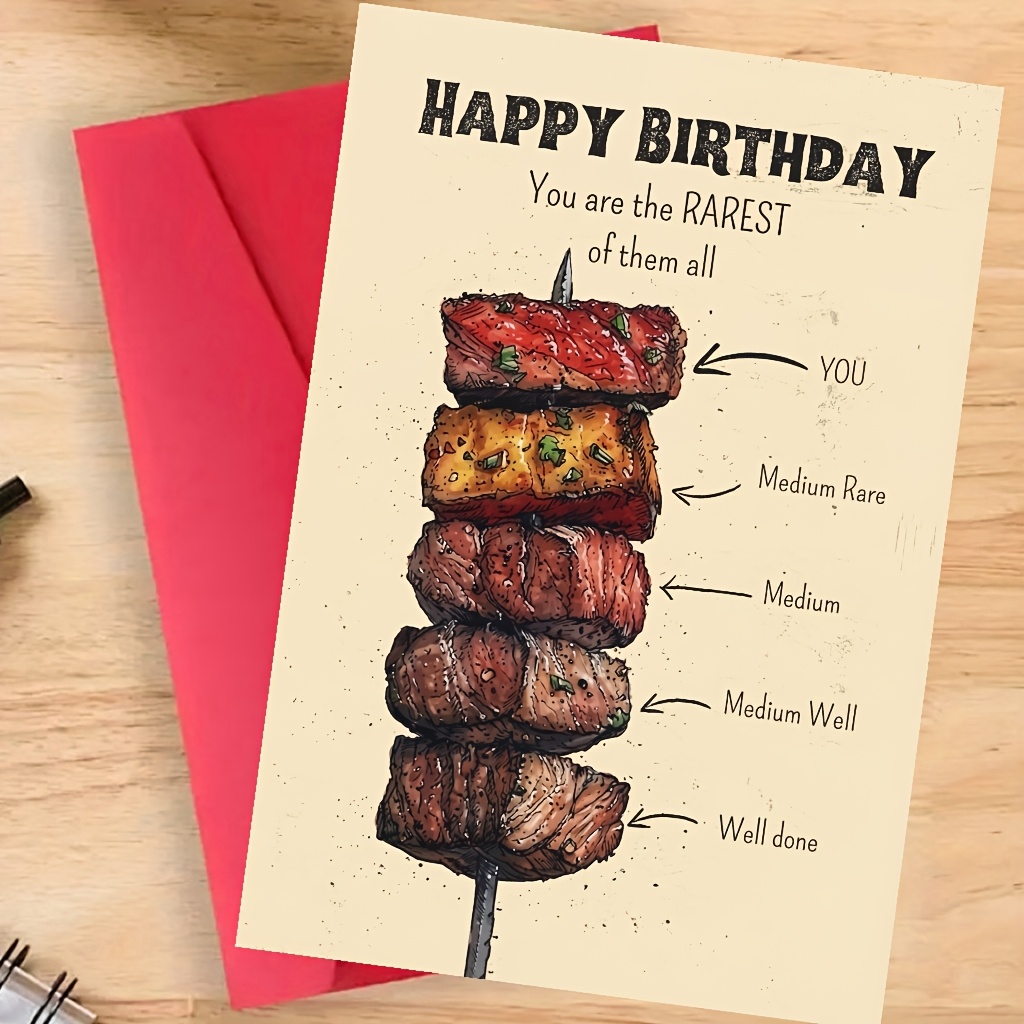 first edition charizard card worth Funny Steak Pun Birthday Card, Humorous Birthday Card for Steak Lovers,  Valentines Day Card for Husband Boyfriend, Fathers Day Card for Dad  Grandpa, Make No Mis-Steak You're the Rarest of Them All : Office Products main image 1