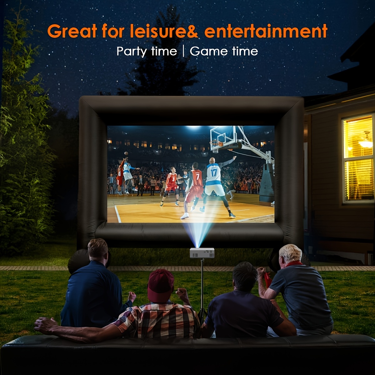 Portable High-Definition Mini Projector with Built-In Speaker