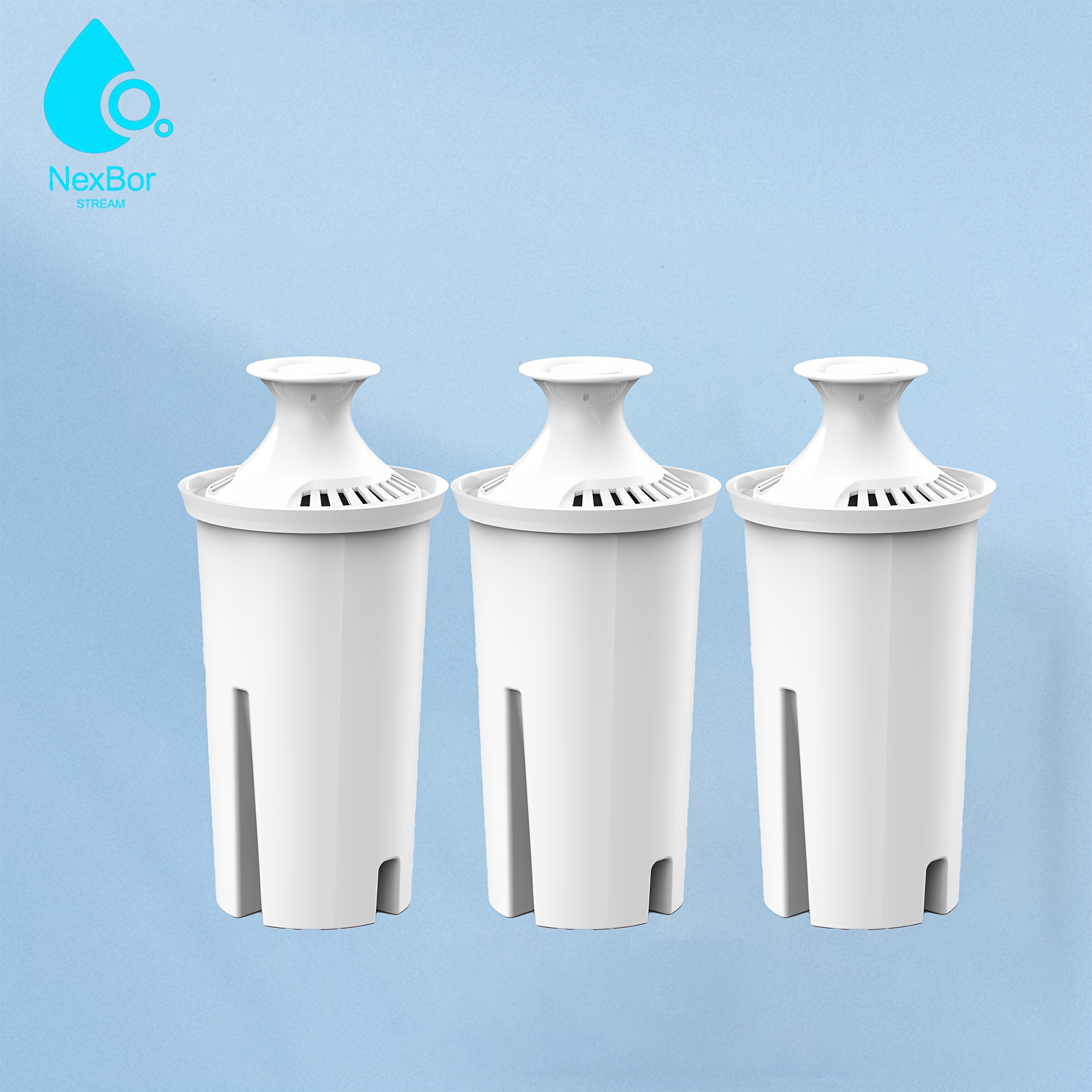TEMU Nexbor Stream Water Filter Replacement, Water Filter For Water Pitcher & Dispenser, Compatible With Brita Standard Water Filter Ob03, Classic