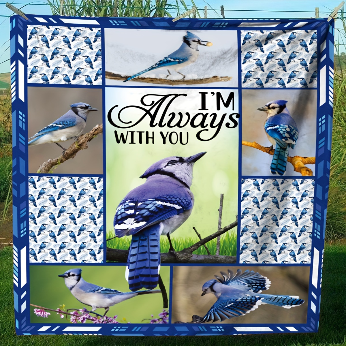 

1pc Blanket For Stitching Pattern Blanket Blanket For Sofa Bed Camping , - Blanket