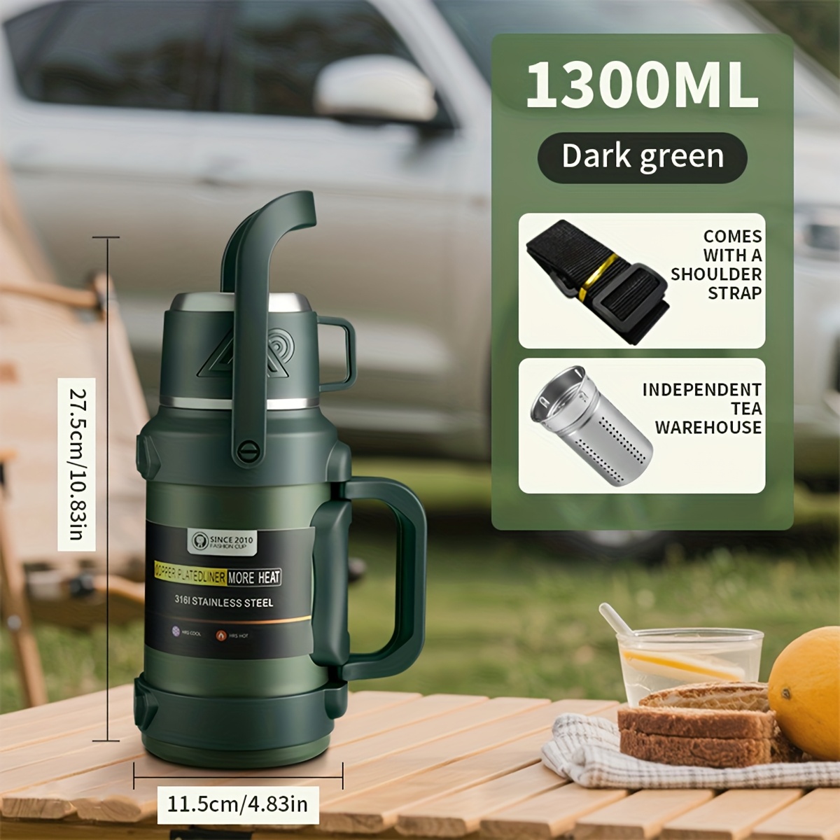 1pc Large Capacity Insulated Bottle, Insulated Kettle, Insulated... product image 12