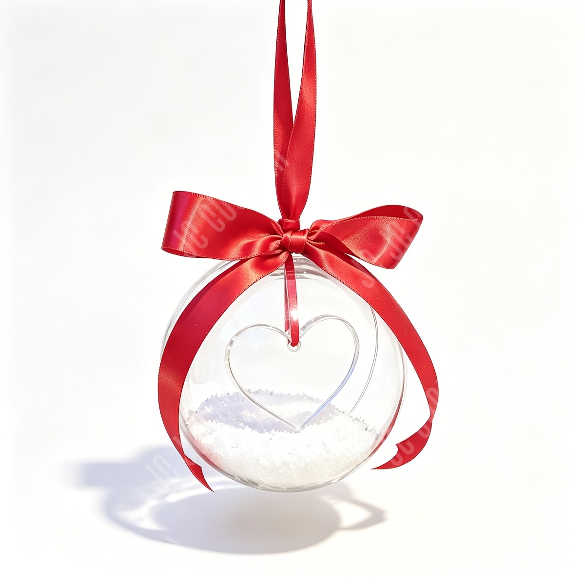 TEMU Custom Christmas Ball, Personalized Heart-shaped Photo Christmas Ball, Customizable Photo, Love Heart Acrylic Pendant Christmas Ball, Love Heart
