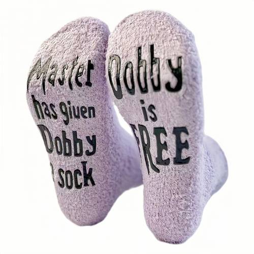 unisex movie themed coral fleece non slip floor socks with master gave a sock is free graphic cozy decor for fans indoor use