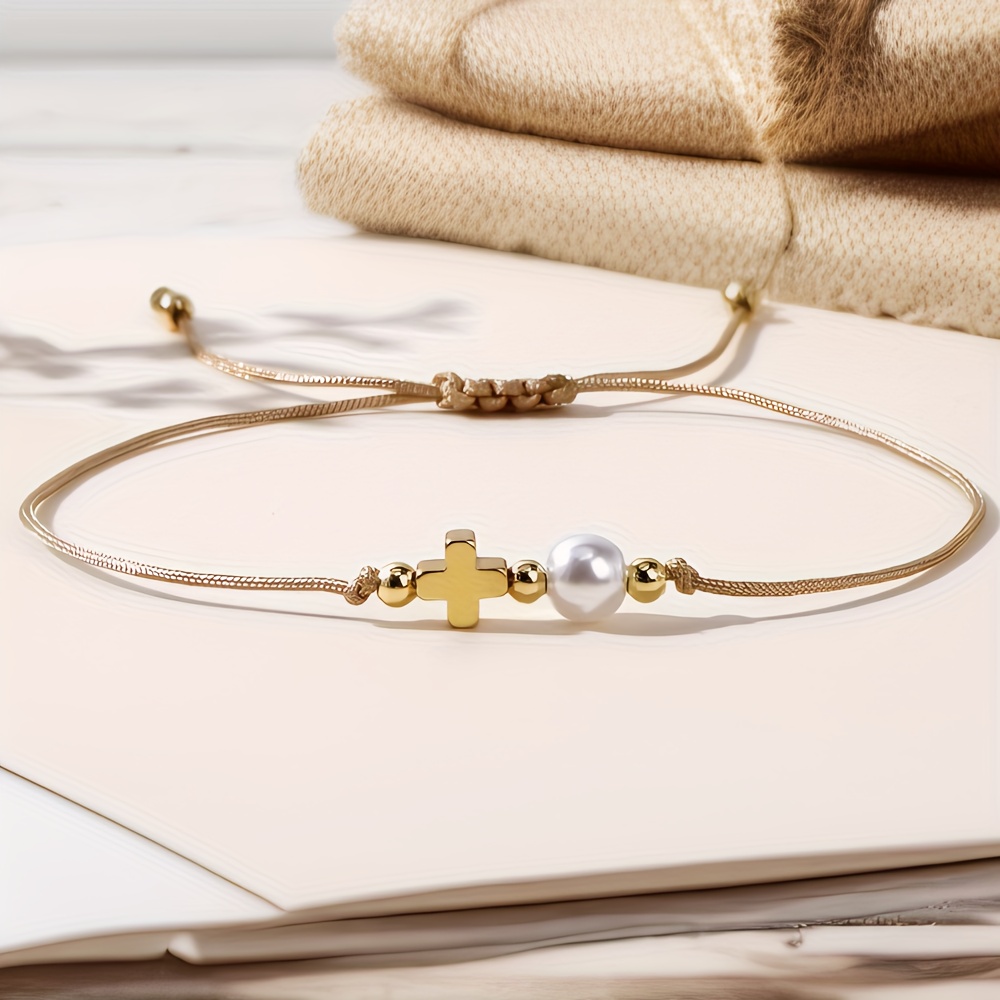 5pcs Set Minimalist Cross Woven Bracelets for Women