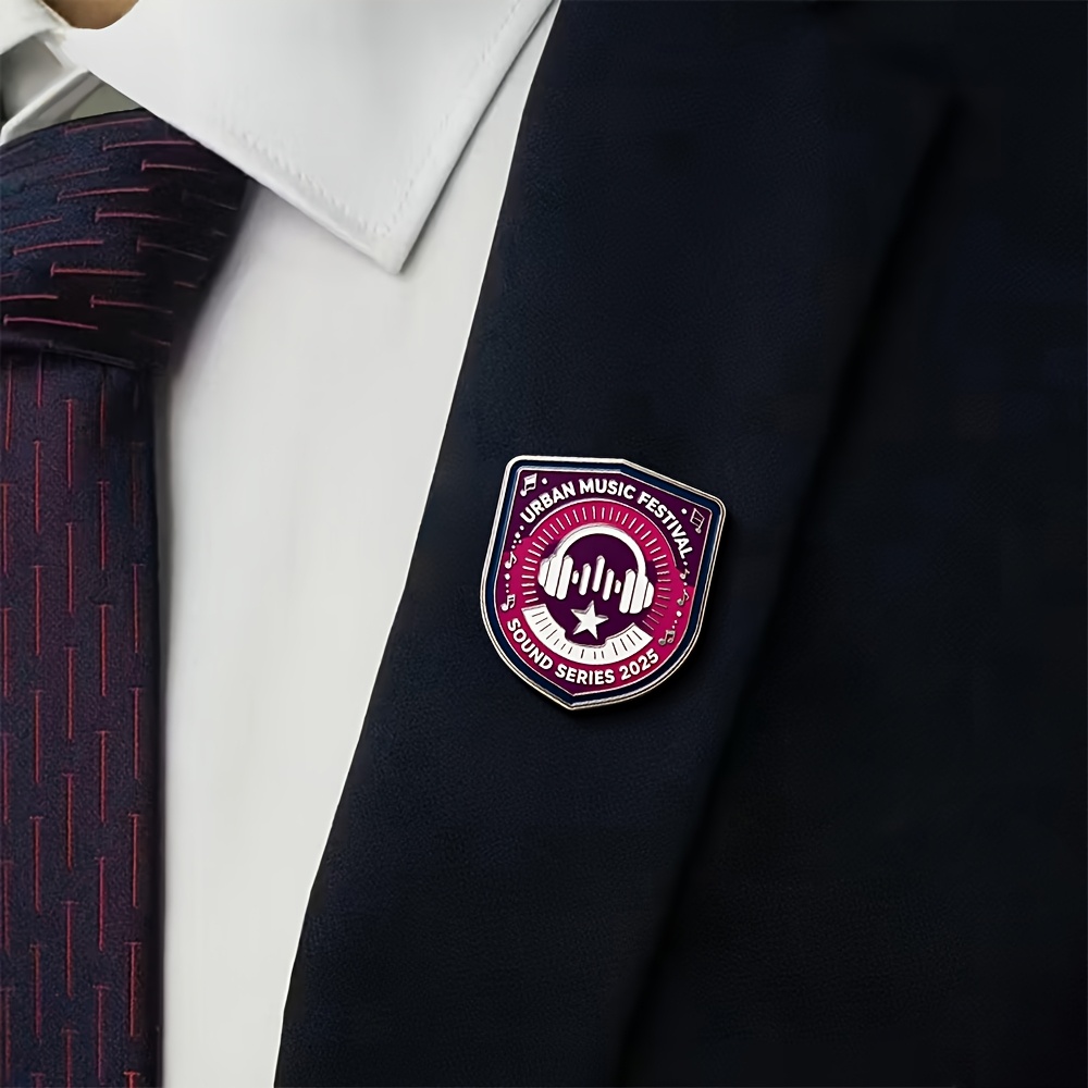 TEMU Custom Photo Enamel Pins, Personalized School Badges, Stainless Steel Family Crests, Club Logo Pins, Novelty Badges, Elegant And Fashionable