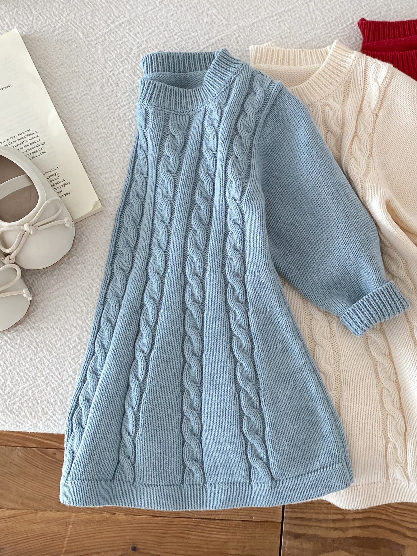 karina grimaldi blue dress Aylin Rib Knit Dress – Retrofete main image 0
