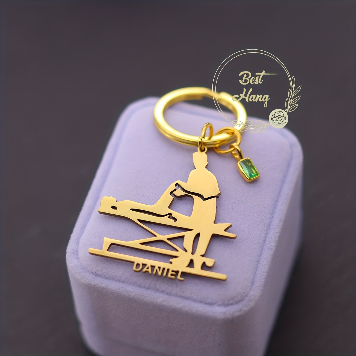 TEMU Regalo de Navidad, 1 pieza Llavero personalizado para personal médico, Llavero de placa de identificación de acero inoxidable para de medicina y