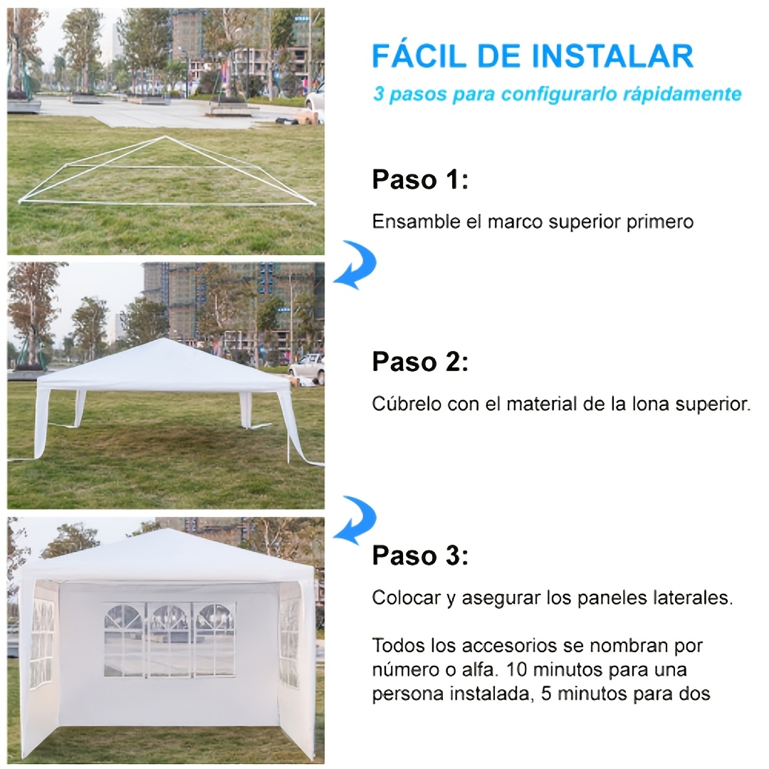 TEMU 10'x10'upgraded Outdoor Canopy Tent With , Pop-up Or Panel Optional, Instant Setup Or Manual Assembly, Wedding Party Commercial Event Shelter,