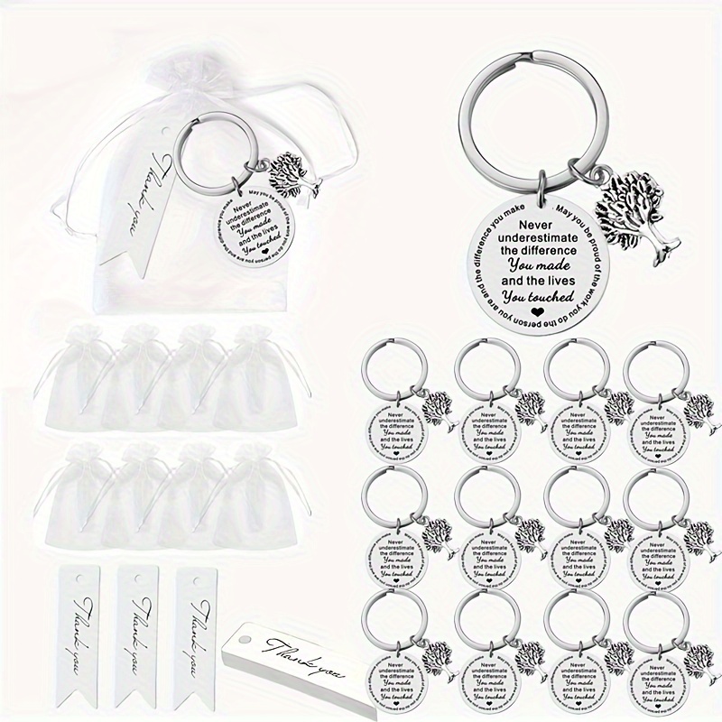 

36pcs/12set, Encouraging Life Tree Keychain Gift Pack, Including 12 Life Tree Keychains, , Thank You Card, , Colleagues, Employees, Party Souvenirs, Teacher's Day, Nurse Thank You Gifts