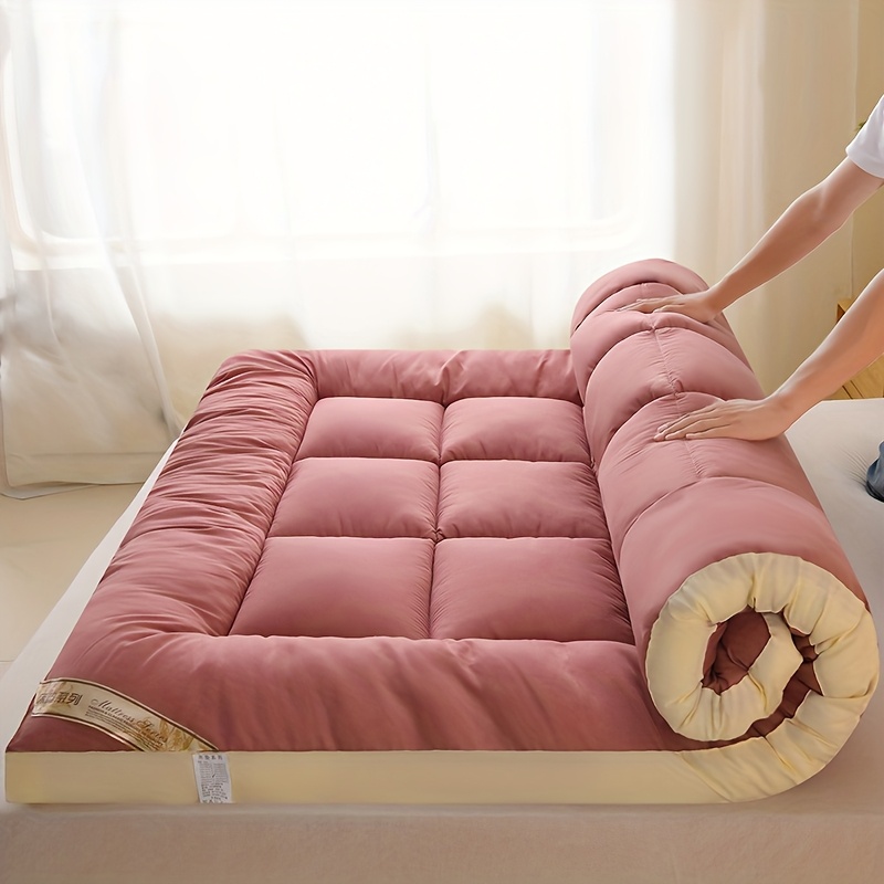 1pc Luxury Mattress Topper, Instant Warmth for Winter Cold Protection, Ultra-Soft, Comfortable, and Thickened Thermal Pad with Four-Corner Straps, Three-Dimensional Quilted Mattress Protector. Skin-Friendly, Breathable, and Fluffy, the Top Choice