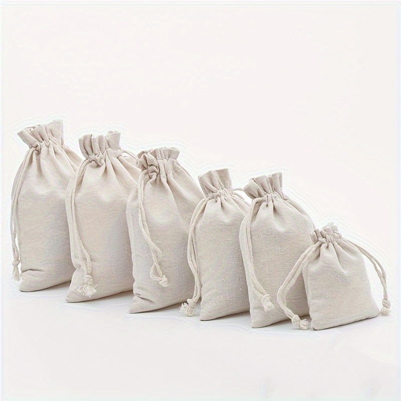 50pcs white drawstring storage bags breathable high stitched fabric organizer bags for jewelry combs candy ideal for christmas party favors and   organization candy storage bags   durable stitching