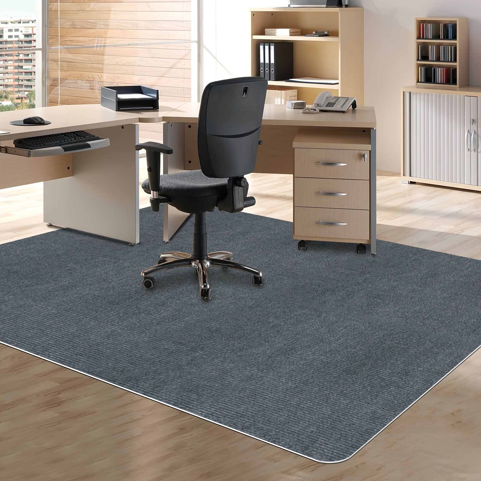 Bürostuhlmatte, für *- & Fliesenboden, Läuferteppich für Computer-Gaming-Rollstuhl, Teppich unter den Schreibtisch, großer rutschfester Bodenschutz für Heimbüro, Wohnbereichsteppich Wohnzimmerdekor, 