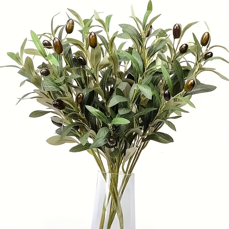 

[popular ] 3/6/10pcs Lifelike Olive Branches - Foliage For Home Decor And Wedding Arrangements, Ideal For Party Favors And Creative Gifts