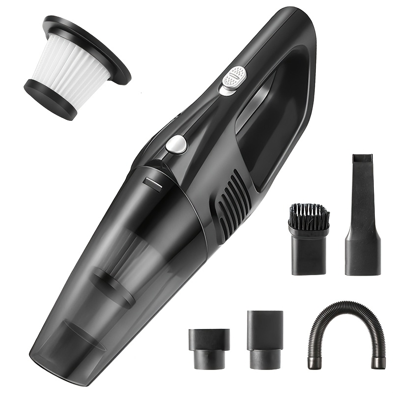 TEMU High-suction Cordless Handheld Vacuum Cleaner With 5 Versatile Attachments, Type-c Fast Charging, Suitable For Cars, Homes, Pet Hair, And Window