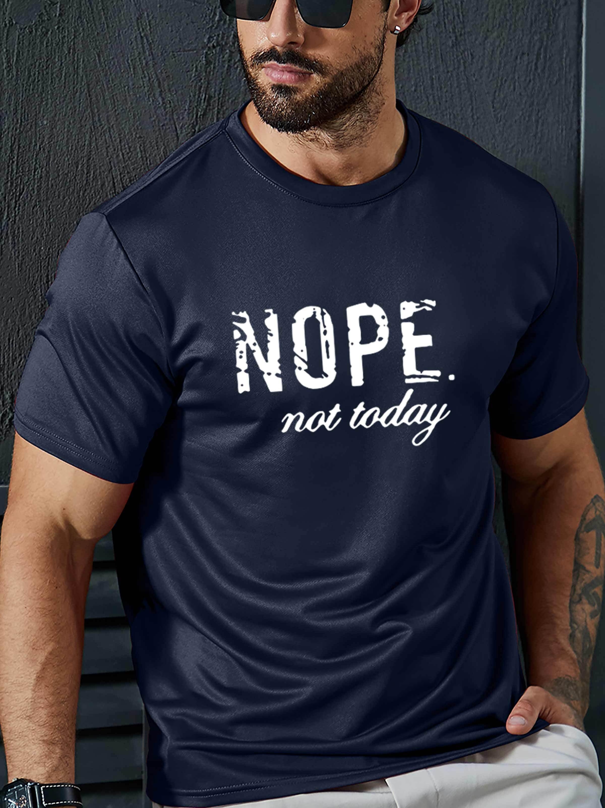 Herren T Shirt Grafikdruck Nope Not Today In Übergröße Temu Germany