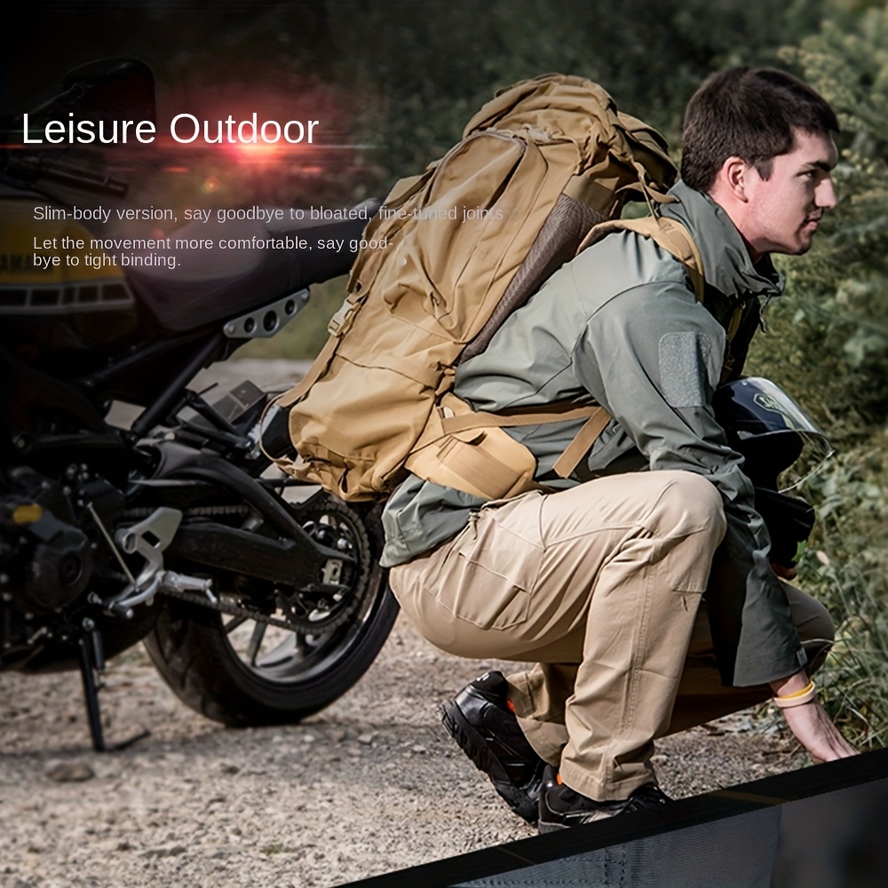 Men's IX9 Tactical Overalls - Durable, & Scratch-Resistant Polyester Cargo Pants with Multiple Pockets for Outdoor Activities & Casual Wear, All-Season Comfort