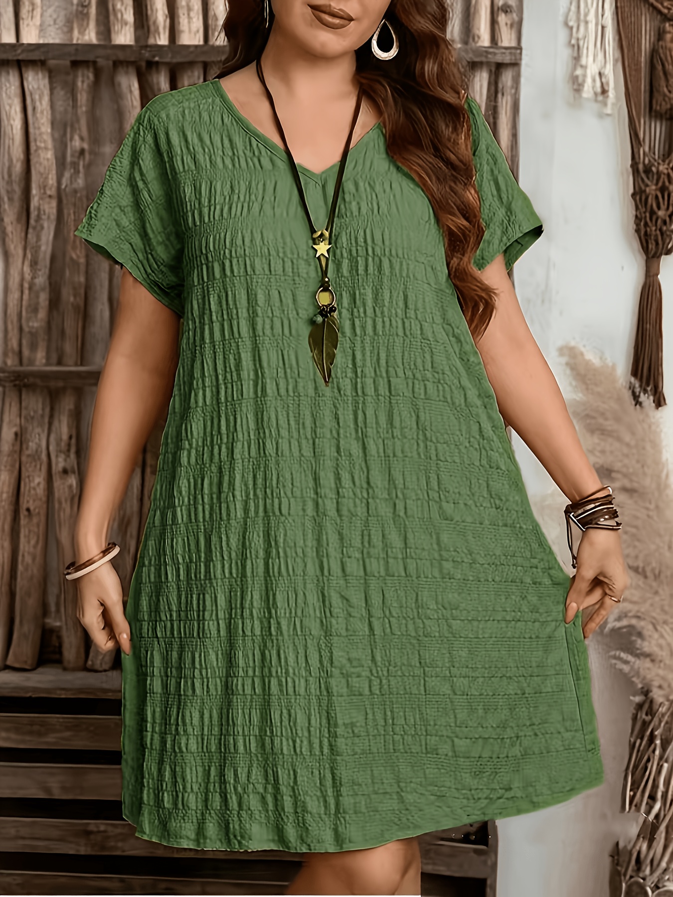 dresses for short fat women sold on Temu United States