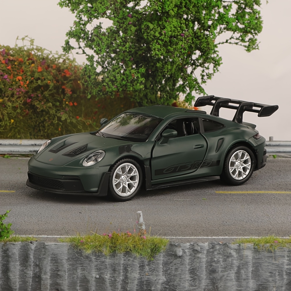 TEMU RMZ1:36 Porsche GT3 RS Simulación Aleación Coche Deportivo Coche de Juguete Colgante Coche Eléctrico Coche Regalo de para Niños