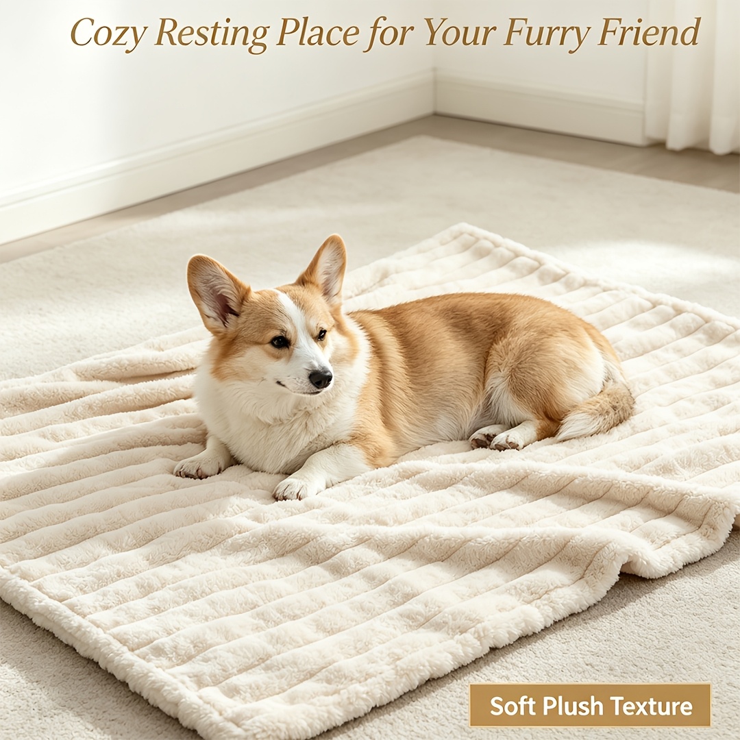 TEMU Luxury Faux Rabbit Fur Child Blanket - Soft, Warm, And Comfortable, Suitable For Children, Kid, And Adults, Large Size, Perfect For Sofas,