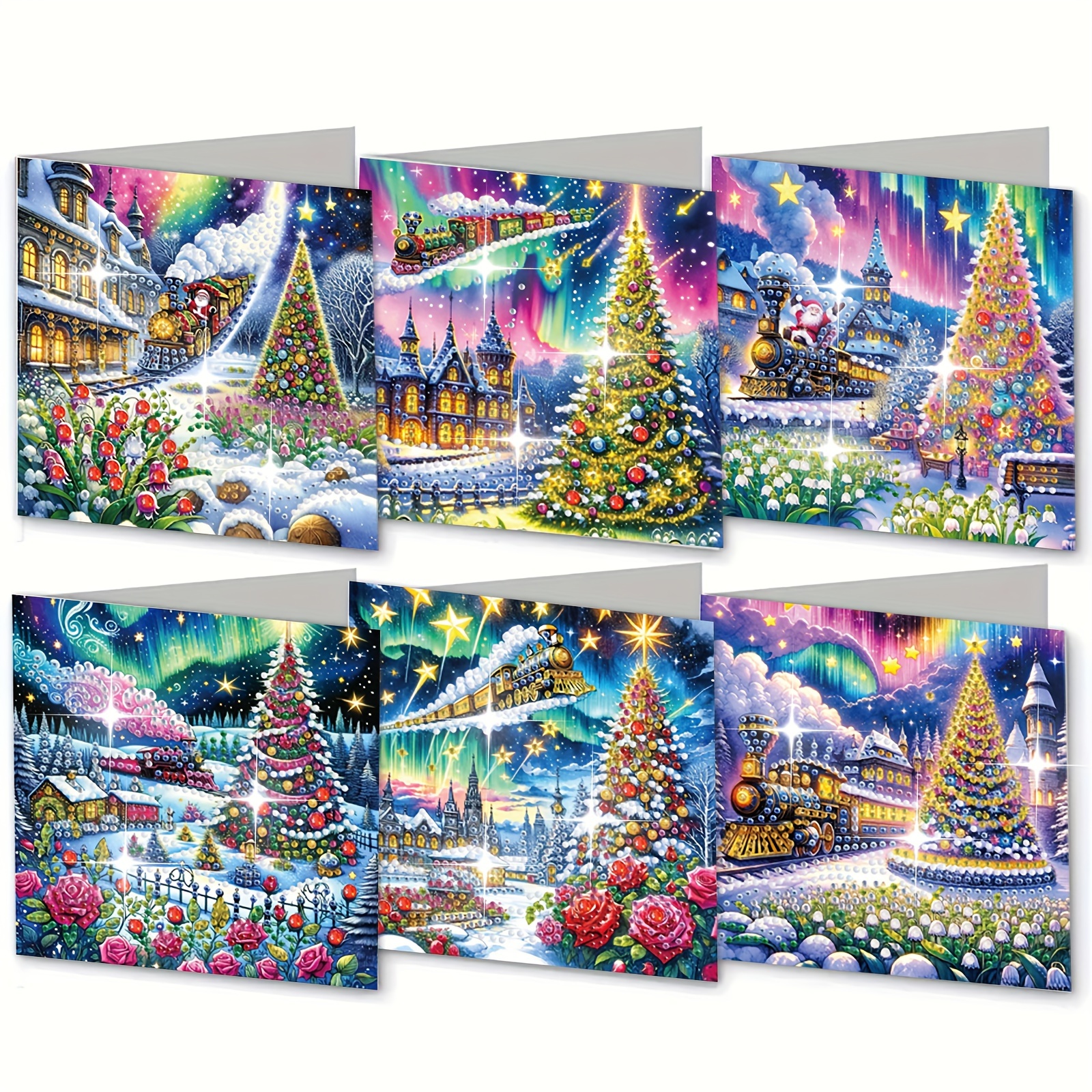 INCOK DIY Weihnachts-Diamantmalerei Set | Doppelseitig, 5D-Strass, Als Hängedeko Für Haus & Garten