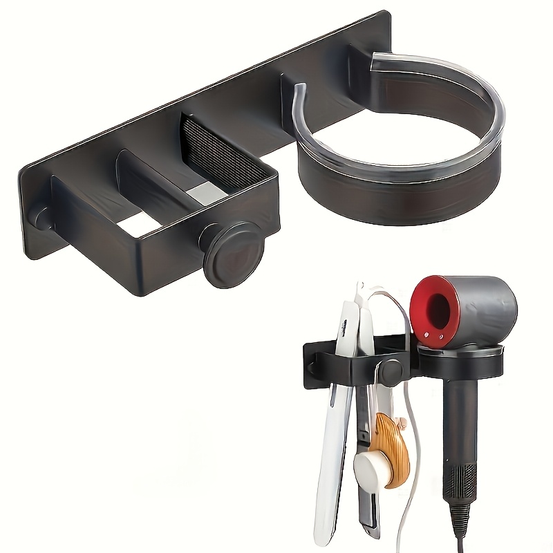 TEMU A Wall-mounted Hair Styling Tool Storage Rack, A Bathroom Storage Rack, Suitable For Hair Dryers, Straighteners And Curlers, Lightweight Hair