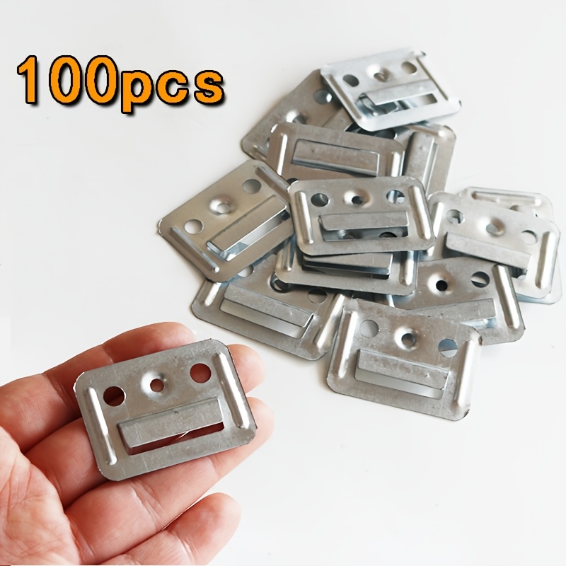 TEMU 100/200 Clips de Panneau Mural en Acier - Fixations Intégrées pour Panneaux de Fibre et PVC