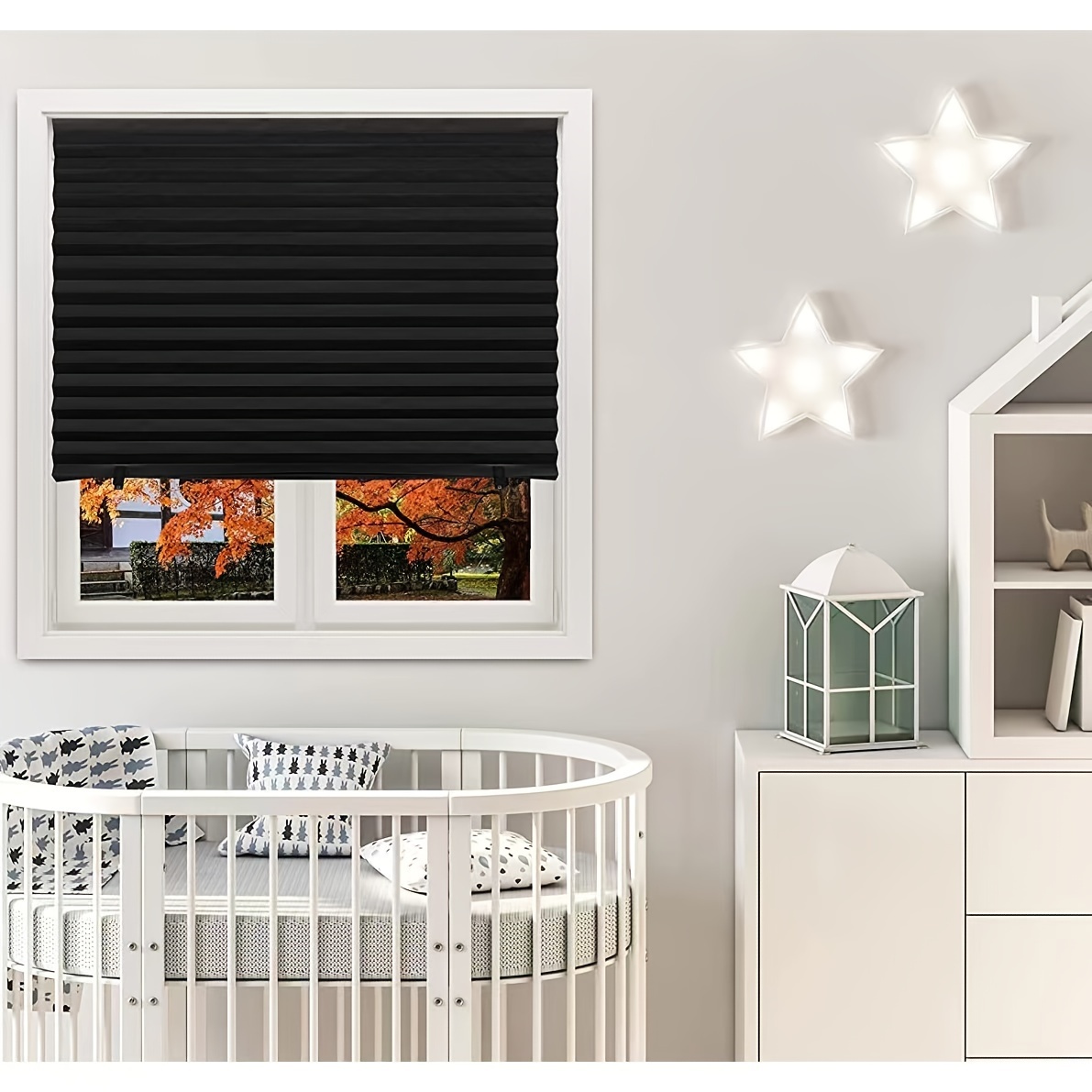 Pleated Blinds Pleated Blind, 50 X 60 Cm Instant Stick On Blinds Easy Fit Folding Blind Curtains