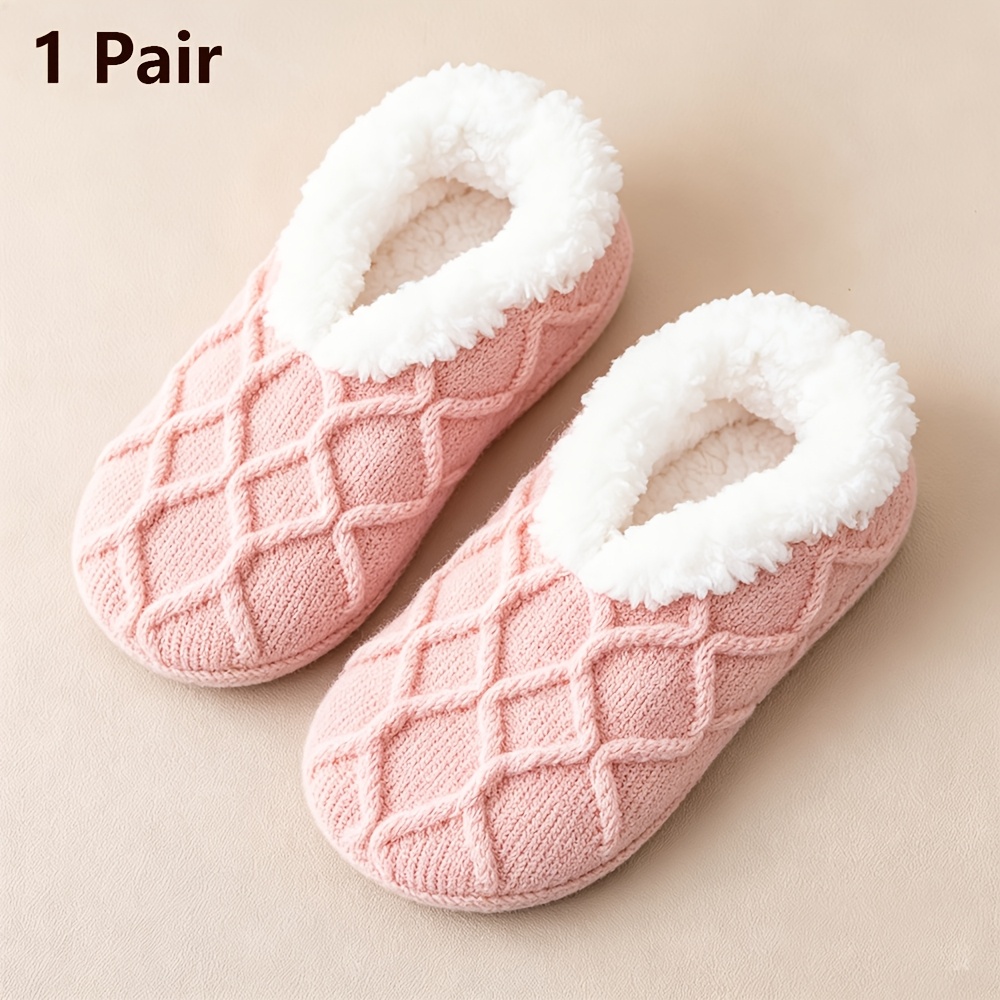 TEMU 1 Paire de Chaussettes de Sol Confortables et Mignonnes pour et l'Hiver, Chaussettes Adhésives Antidérapantes d'Intérieur, Chaussettes de