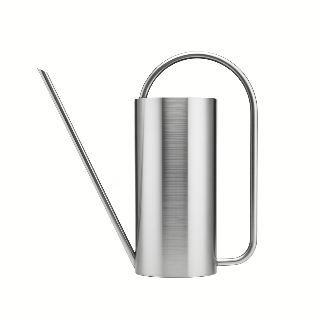 Stainless Steel Watering Can, Surface Silvery Brushed Treatment, (50.72/1500ml), Indoor And Outdoor Green Plant Metal Watering Can, Durable Metal Gardening Tools, For Efficient Watering