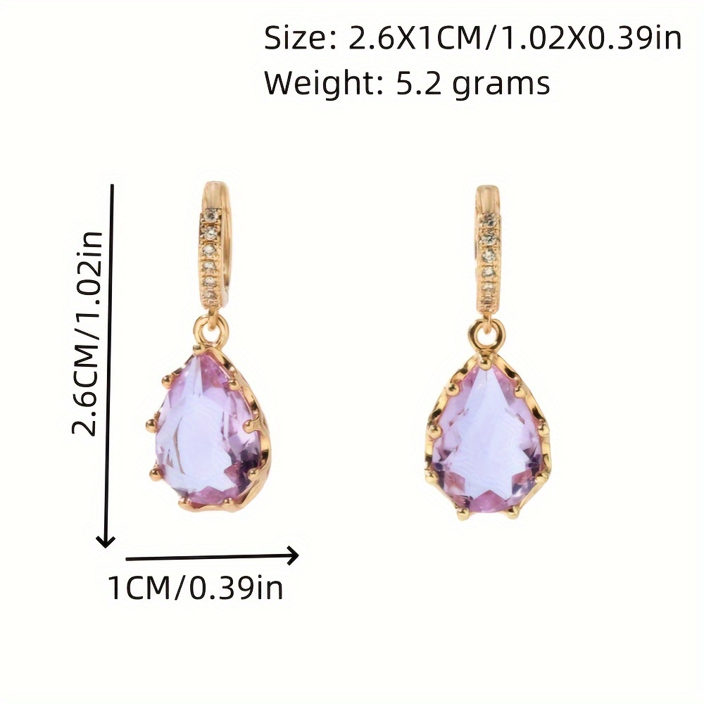 14K Golden Plated Copper Drop & Dangle Earrings with Synthetic Zirconia