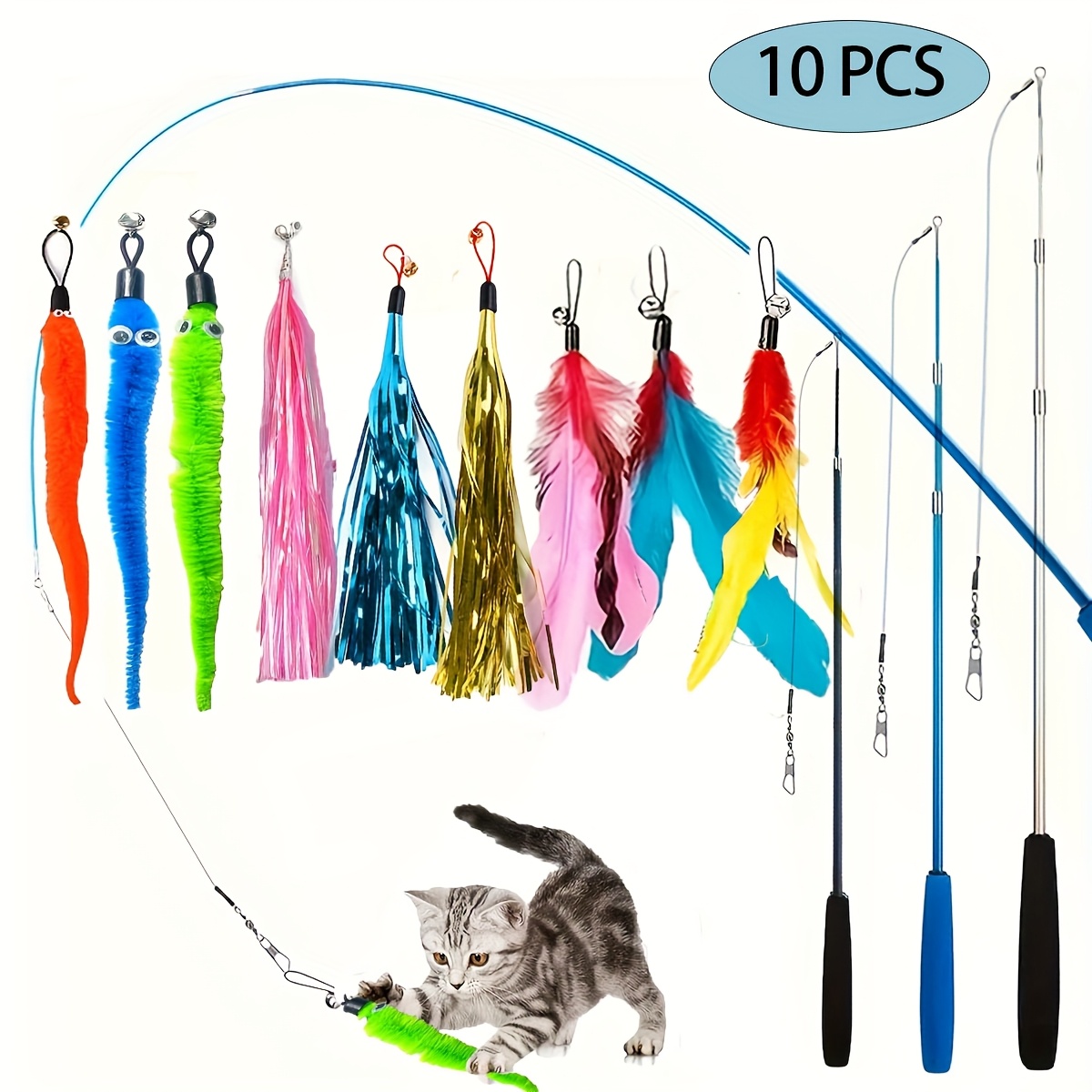 

10pcs Jouets pour Chat à Jouets pour Chat à Chasser