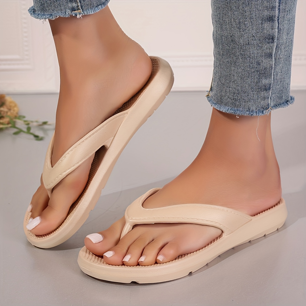 comfortable eva cloud slides non slip cushioned flip flops Temu