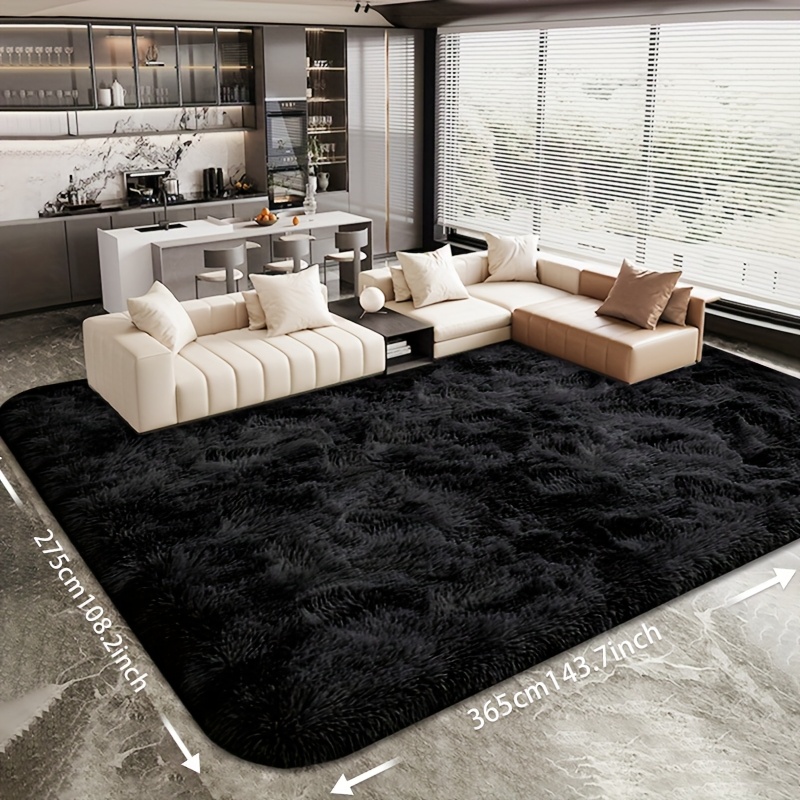 TEMU 1pc 9x12ft Long Fleece Mat - Super Soft And Comfortable, Fluffy Texture, Great For Living Room, Bedroom, Office - High Quality Indoor Mat,