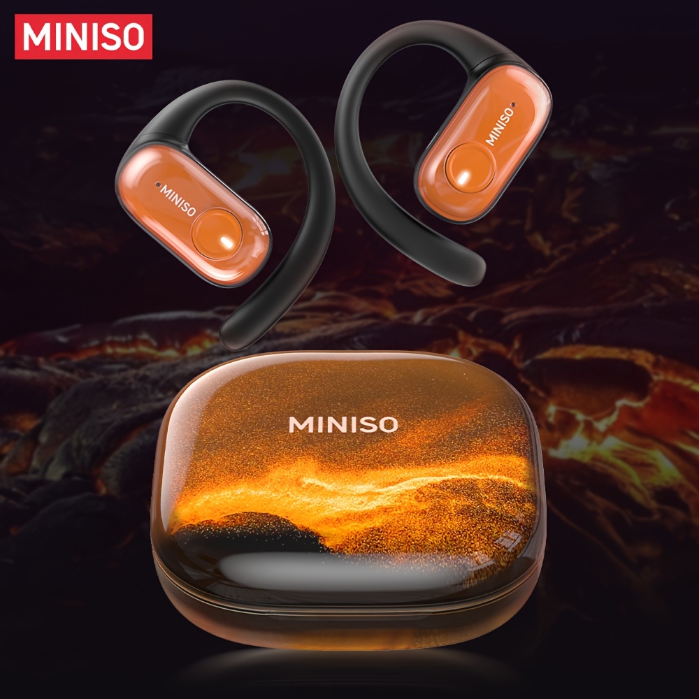Image of Miniso Ms185 Ows Open-back Luminous Quicksand Earbuds With Hifi , High Definition Voice, 40 Hours Of Perfect For Music, Running, And Fitness