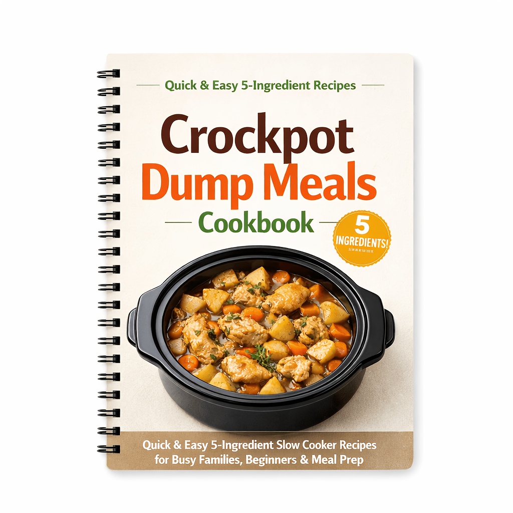 Crockpot Dump Meals Cookbook Quick Easy 5-Ingredient Slow Cooker Recipes for Busy Families, Beginners Meal Prep