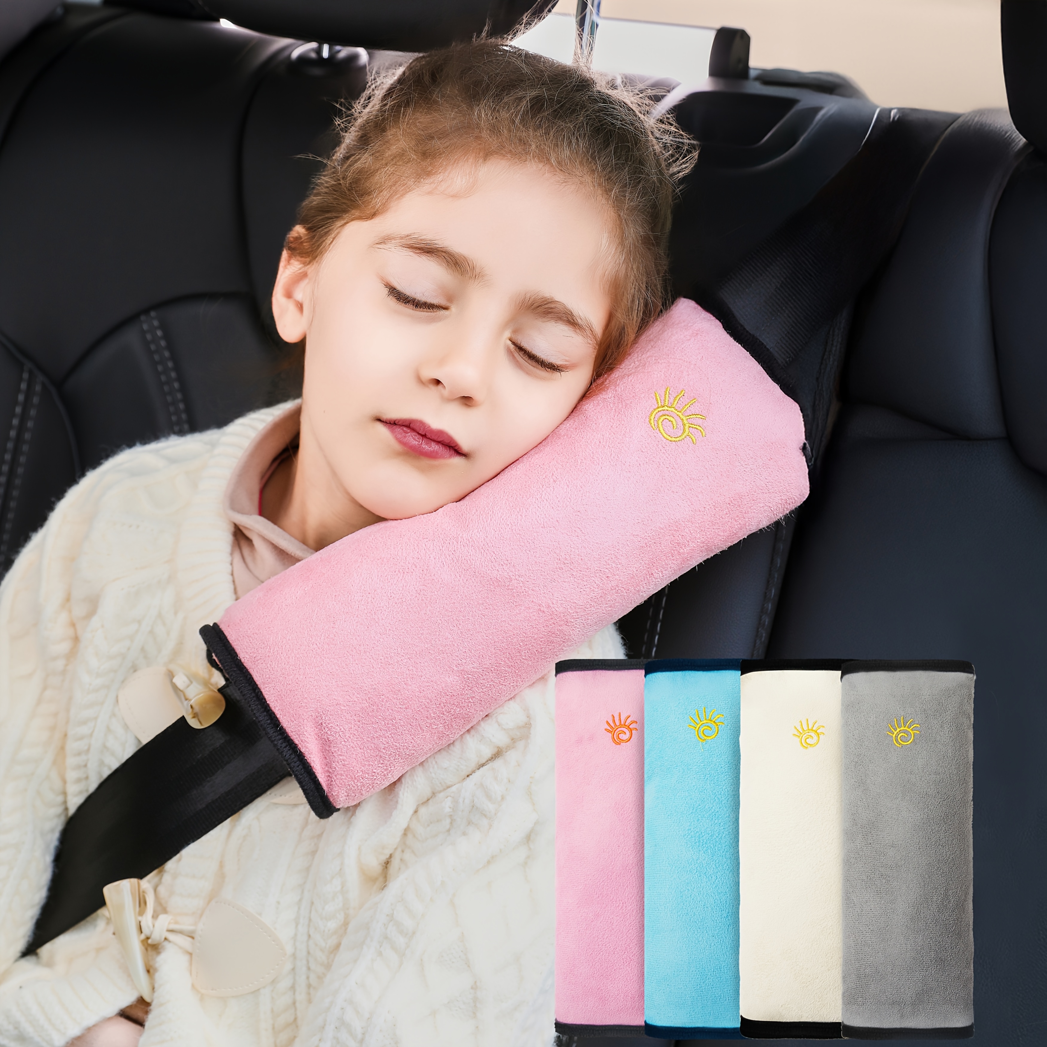 

1pc Car Safety Shoulder Guard, Seat Belt Adjustment Retainer, Anti-strangle Neck Seat Belt, Safety Seat Belt Pillow, Car Belt Plush Breathable Cushion Vehicle Shoulder Protection