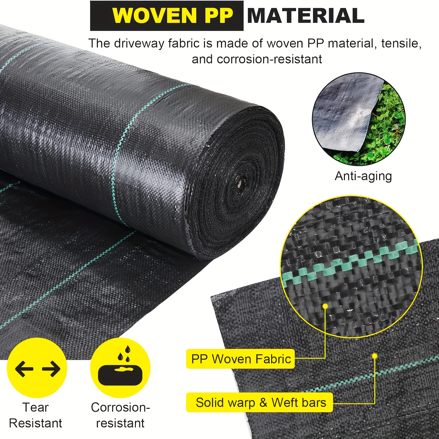 

Driveway Fabric, 6x300ft Road Fabric Commercial Barrier Fabric, Landscape Fabric Heavy Duty 4oz Drainage Fabric For , Landscape Fabric, Barrier, Construction Projects