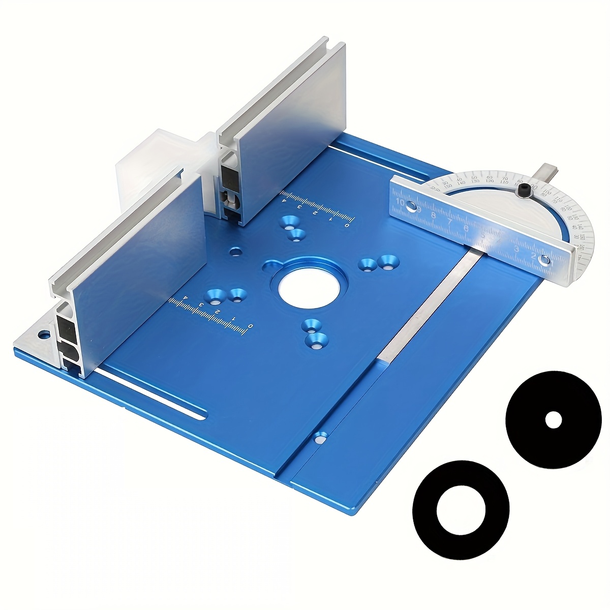 TEMU 1pc Premium Aluminum Alloy Router Table Insert Plate - Upgraded Woodworking Bench Accessory For Precision And Stability - Durable And -resistant