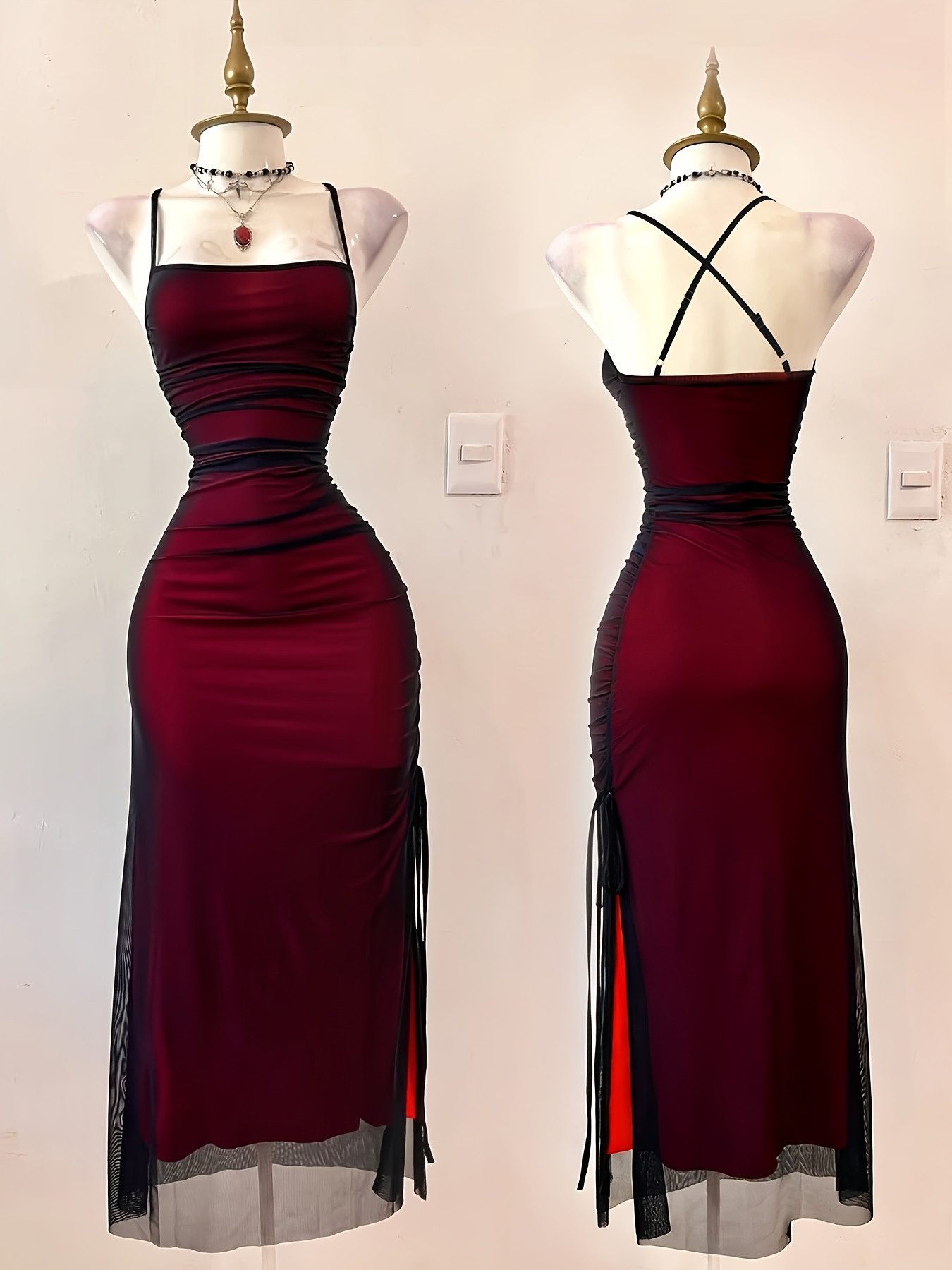 princess polly baby blue dress Burgundy Guest Wedding Dress main image 1