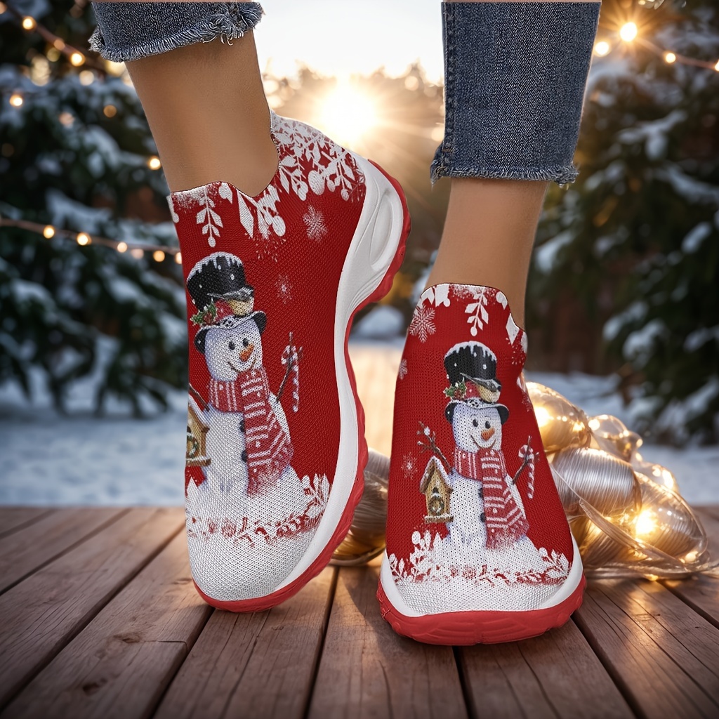 

1 Christmas Snowman -on For Women, , Pu Synthetic , Low-top Walking