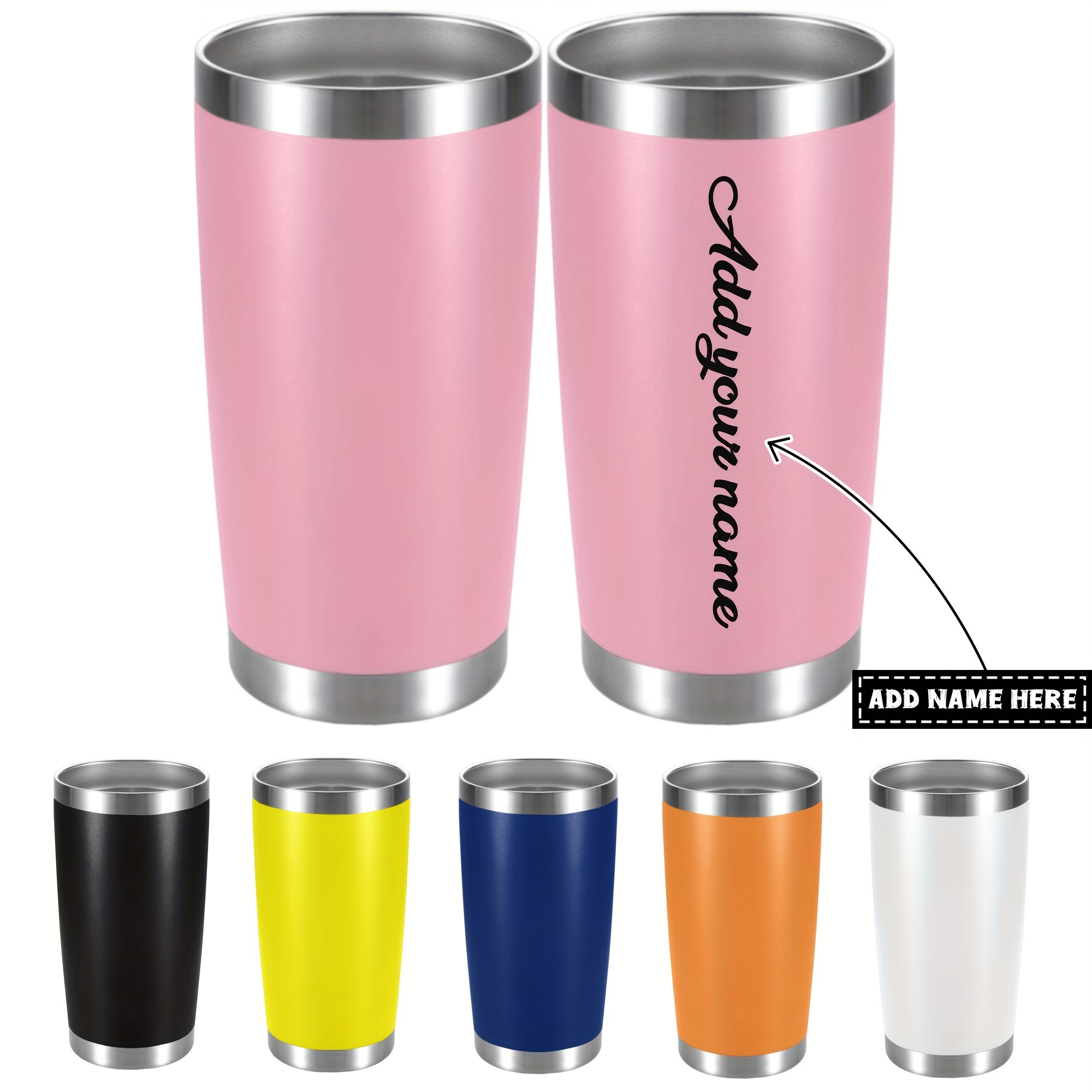 

Custom 20oz Tumbler - , Reusable Metal Travel Mug For Drinks - Perfect Gift For Birthdays, Christmas, & More - Bpa-free, Hand Wash Only