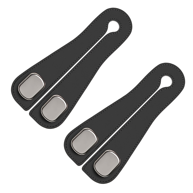 2-pack Car Seat Back Organizer Hooks, Pu Leather Dual Hook Organizer, Multi-functional Car Hook, Car Seat Back Storage Accessories