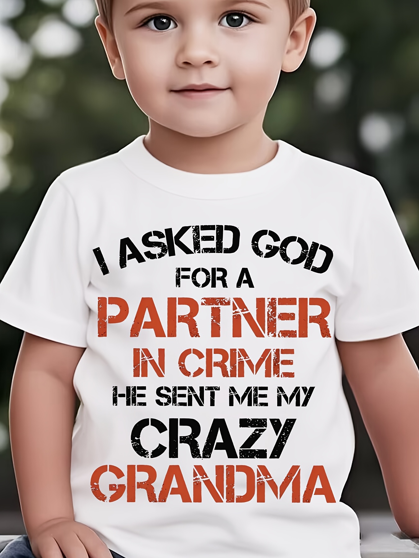 new summer trend crazy grandma letter print t shirt cute casual family matching round neck short sleeve
