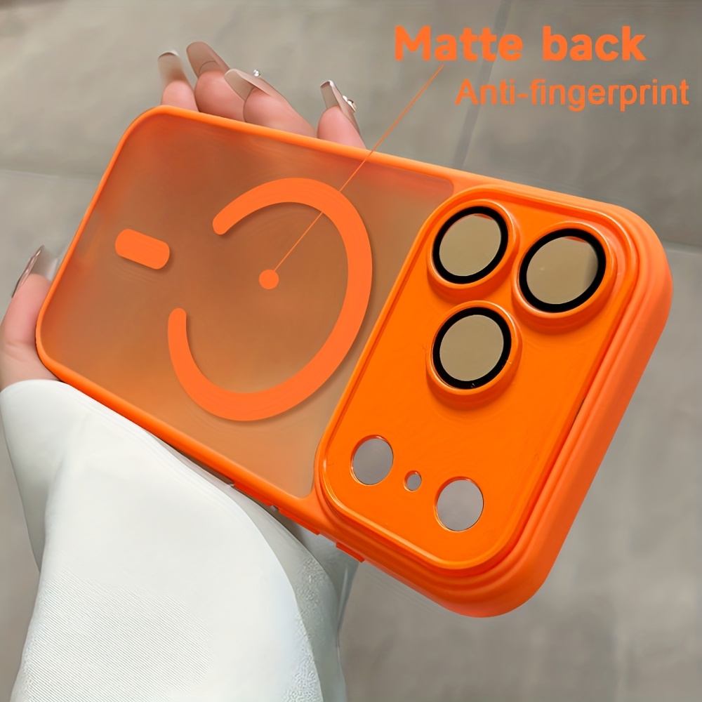 Phone Case - Luxury Magnetic Wireless Charge Phone Case Suitable for Iphone 17 Pro Max Air 16 15 14 13 12 11 Pro Max Plus Matte Translucent Hard Back Armor Shockproof Camera Lens Protection Cover