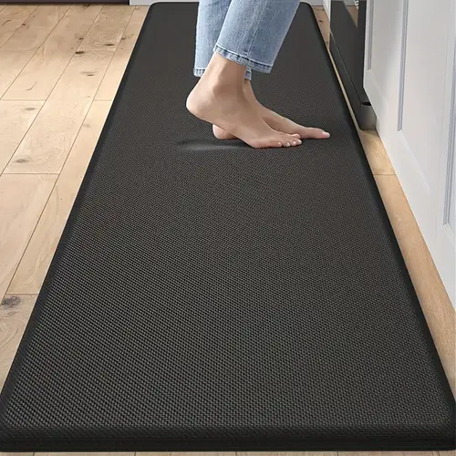 2pcs kitchen mats cushioned anti kitchen rug non slip kitchen mats and rugs heavy duty pvc foam rugs for kitchen floor home office sink laundry 1 set 2pcs black