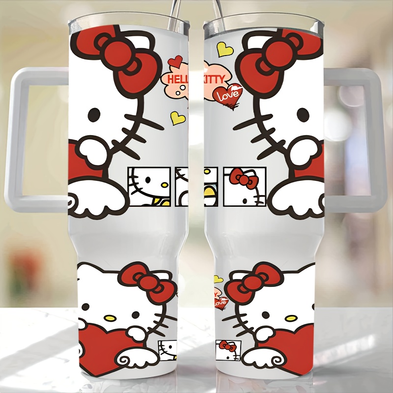 2pcs Sanrio Hello Kitty UV DTF Transfer Paper for 40 oz Glass Cups, Waterproof Vinyl Craft Kit for Mugs and Tumblers